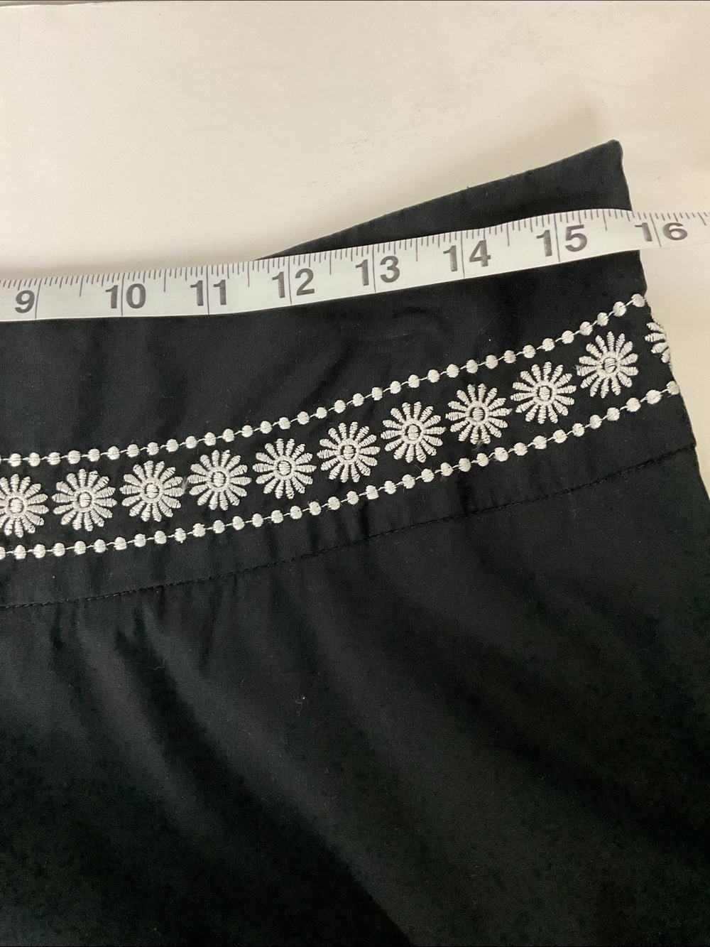 Heart Soul Black Circle Skater Skirt with White Embroidered Trim - Picture 8 of 9